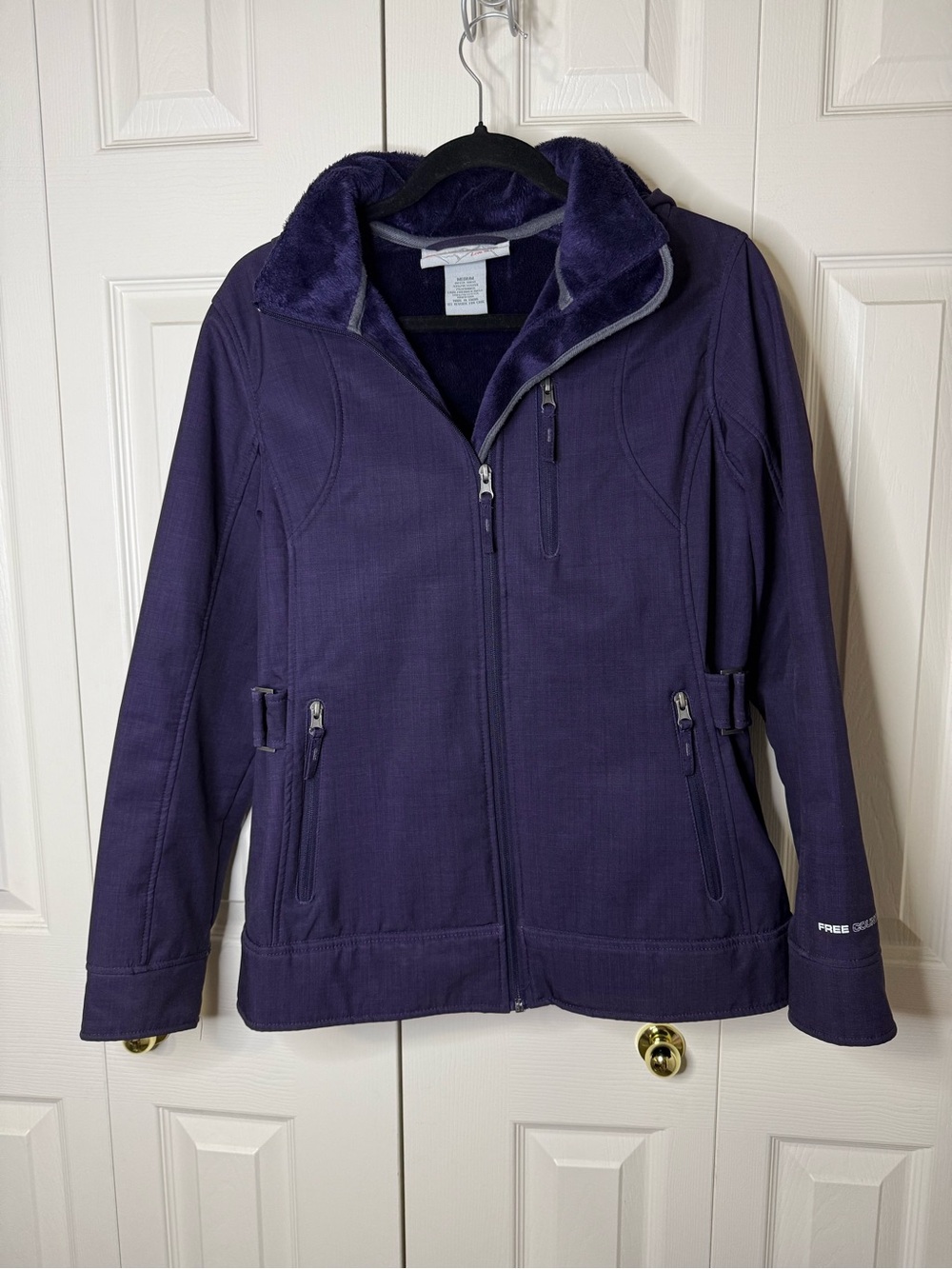 Purple Women's Softshell Jacket with light Fleece Lining